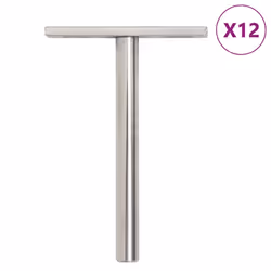 vidaXL Floating Shelf Brackets 12pcs Invisible Ã10x100 mm Carbon Steel - 10 x 100 mm