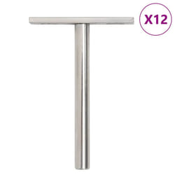 vidaXL Floating Shelf Brackets 12pcs Invisible Ã10x100 mm Carbon Steel - 10 x 100 mm