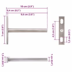 vidaXL Floating Shelf Brackets 12pcs Invisible Ã10x100 mm Carbon Steel - 10 x 100 mm