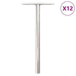 vidaXL Floating Shelf Brackets 12pcs Invisible Ã10x100 mm Carbon Steel - 10 x 150 mm