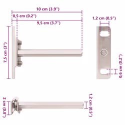 vidaXL Floating Shelf Brackets 12pcs Invisible Wall Storage Shelf Carbon Steel - 12 x 100 mm