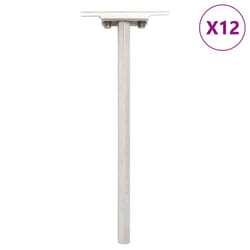vidaXL Floating Shelf Brackets 12pcs Invisible Wall Storage Shelf Carbon Steel - 12 x 200 mm
