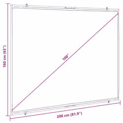 ) vidaXL Projection Screen Wall-Hanging Home Theater Presentation Screen 4:3 - 100'' (4:3 - Additional view 3