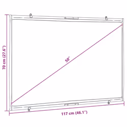 ) vidaXL Projection Screen Wall-Hanging Home Theater Presentation Screen 4:3 - 50'' (16:9 - Additional view 3