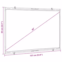 ) vidaXL Projection Screen Wall-Hanging Home Theater Presentation Screen 4:3 - 60'' (16:9 - Additional view 3