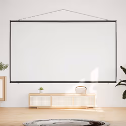 ) vidaXL Projection Screen Wall-Hanging Home Theater Presentation Screen 4:3 - 108'' (16:9 - Additional view 2
