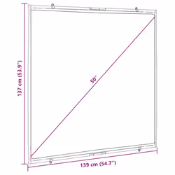 ) vidaXL Projection Screen Wall-Hanging Home Theater Presentation Screen 4:3 - 72'' (1:1 - Additional view 6