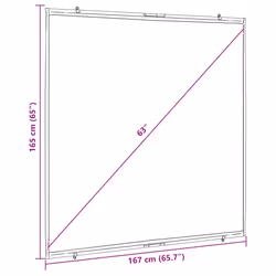) vidaXL Projection Screen Wall-Hanging Home Theater Presentation Screen 4:3 - 89'' (1:1 - Additional view 3