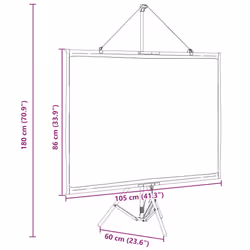 ) vidaXL Projection Screen with Tripod Home Theater Presentation Screen 1:1 - 50'' (4:3 - Additional view 3