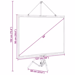 ) vidaXL Projection Screen with Tripod Home Theater Presentation Screen 1:1 - 60'' (4:3 - Additional view 3