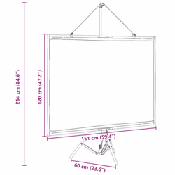 ) vidaXL Projection Screen with Tripod Home Theater Presentation Screen 1:1 - 72'' (4:3