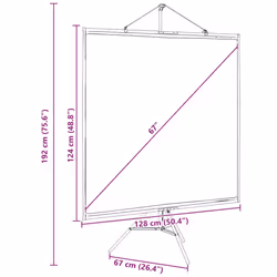 ) vidaXL Projection Screen with Tripod Home Theater Presentation Screen 1:1 - 67'' (1:1 - Additional view 3