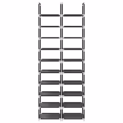 vidaXL Shoe Rack 10-Tier Black 33x33x174 cm Non-woven Fabric shoe storage - 2 pcs - Additional view 4