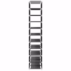 vidaXL Shoe Rack 10-Tier Black 33x33x174 cm Non-woven Fabric shoe storage - 2 pcs - Additional view 5