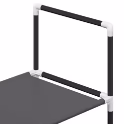 vidaXL Shoe Rack 8-Tier Black 44x28x145 cm Non-woven Fabric shoe storage - 44 x 28 x 77 cm - Additional view 6