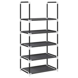 vidaXL Shoe Rack 8-Tier Black 44x28x145 cm Non-woven Fabric shoe storage - 44 x 28 x 94 cm