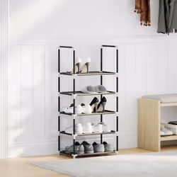 vidaXL Shoe Rack 8-Tier Black 44x28x145 cm Non-woven Fabric shoe storage - 44 x 28 x 94 cm