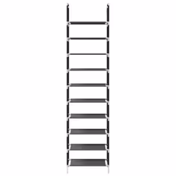 vidaXL Shoe Rack 8-Tier Black 44x28x145 cm Non-woven Fabric shoe storage - 44 x 28 x 180 cm - Additional view 4