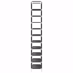 vidaXL Shoe Rack 8-Tier Black 44x28x145 cm Non-woven Fabric shoe storage - 44 x 28 x 180 cm - Additional view 5