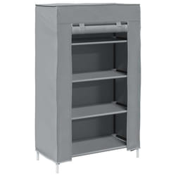 vidaXL Shoe Cabinet Grey 60.5x30x97 cm Non-woven Fabric shoe storage