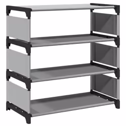 vidaXL Shoe Rack 4-Tier Grey 54x28x55 cm Non-woven Fabric shoe storage - 55 cm