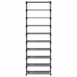 vidaXL Shoe Rack 4-Tier Grey 54x28x55 cm Non-woven Fabric shoe storage - 158 cm - Additional view 4