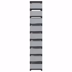 vidaXL Shoe Rack 4-Tier Grey 54x28x55 cm Non-woven Fabric shoe storage - 158 cm - Additional view 5