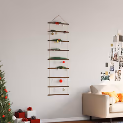 vidaXL Wall Decorations Ladder-Shaped Decor Wall Ornament 2 pcs Natural Branch - 50 x 150 cm - Additional view 2