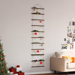 vidaXL Wall Decoration Ladder-Shaped 50x200 cm Natural Branch wall decor - Additional view 2