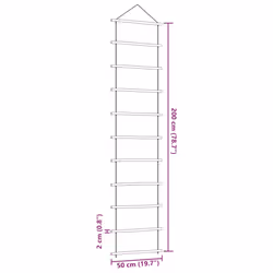 vidaXL Wall Decoration Ladder-Shaped 50x200 cm Natural Branch wall decor - Additional view 3