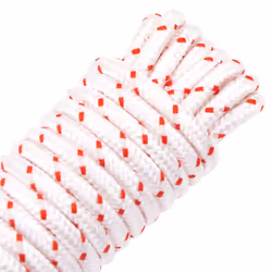 vidaXL Pull Starter Cord Recoil Pull Cord Starter Rope White and Red Nylon - 6 mm - Additional view 5