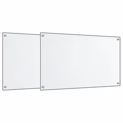 vidaXL Kitchen Backsplash Wall Tile Panel Kitchen Back Wall Tempered Glass - transparent, 70 x 40 cm