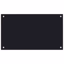 vidaXL Kitchen Backsplash Wall Tile Panel Kitchen Back Wall Tempered Glass - black, 70 x 50 cm
