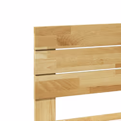 vidaXL Bed Frame with Headboard without Mattress 135x190 cm Solid Wood Oak - Additional view 8