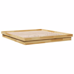 vidaXL Bed Frame without Mattress 200x200 cm Solid Wood Oak bedroom furniture