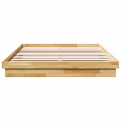 vidaXL Bed Frame without Mattress 160x200 cm Solid Wood Oak bedroom furniture - Additional view 5