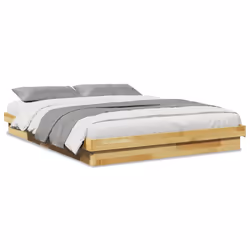vidaXL Bed Frame without Mattress 150x200 cm King Size Solid Wood Oak - Additional view 4