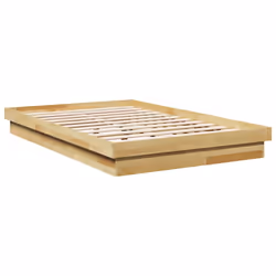 vidaXL Bed Frame without Mattress 120x200 cm Solid Wood Oak bedroom furniture - Additional view 7