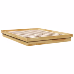 vidaXL Bed Frame without Mattress 140x190 cm Solid Wood Oak bedroom furniture