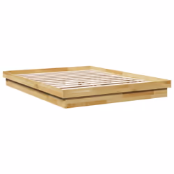 vidaXL Bed Frame without Mattress 135x190 cm Double Solid Wood Oak