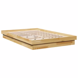vidaXL Bed Frame without Mattress 120x190 cm Small Double Solid Wood Oak