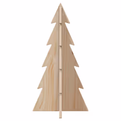 vidaXL Wooden Christmas Tree for Decoration Xmas Tree Solid Wood Pine - natural, 59.5 cm