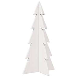 vidaXL Wooden Christmas Tree for Decoration Xmas Tree Solid Wood Pine - white, 59.5 cm