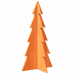 vidaXL Wooden Christmas Tree for Decoration Xmas Tree Solid Wood Pine - wax brown, 59.5 cm