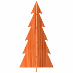 vidaXL Wooden Christmas Tree for Decoration Xmas Tree Solid Wood Pine - wax brown, 59.5 cm