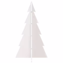 vidaXL Wooden Christmas Tree for Decoration Xmas Tree Solid Wood Pine - white, 80 cm