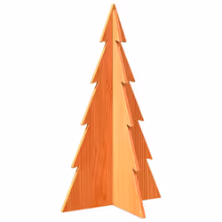 vidaXL Wooden Christmas Tree for Decoration Xmas Tree Solid Wood Pine - wax brown, 80 cm - Additional view 4