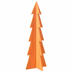 vidaXL Wooden Christmas Tree for Decoration Xmas Tree Solid Wood Pine - wax brown, 112 cm - Additional view 4