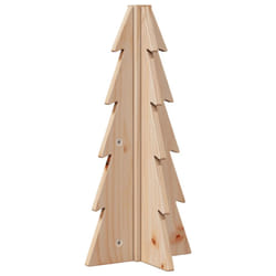 vidaXL Wooden Christmas Tree for Decoration Assemble Xmas Tree Solid Wood Pine - natural, 49 cm