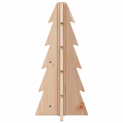 vidaXL Wooden Christmas Tree for Decoration Assemble Xmas Tree Solid Wood Pine - natural, 49 cm